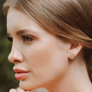 Brinco em Ouro 18K Pavê com Diamantes - AU3923