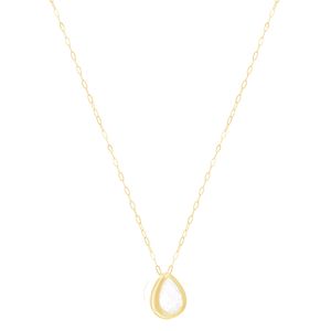 Colar em Ouro 18k Ponto de Luz Gota - AU10135