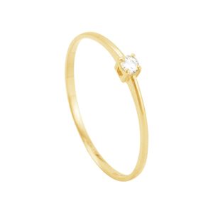 Anel em Ouro 18k Solitário com Diamante - AU10181