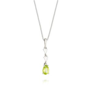 Gargantilha em Prata com Banho de Ródio Gota Cítrica Serana - PL12842