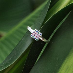 Anel em Prata 925 com Zircônias Colorful - PL12907