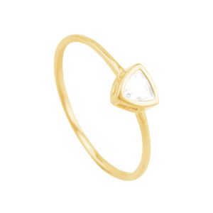 Anel em Ouro 18k Topázio Branco 4x4 - AU10228