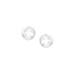 Brinco em Prata 925 Ponto de Luz Cravejado - PL13681