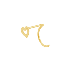 Piercing em Ouro 18K Nariz Coração - PL14111