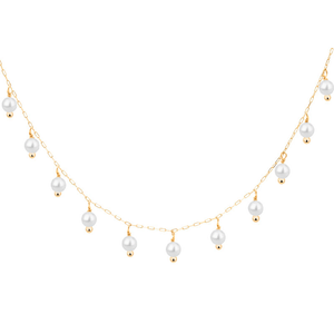 Gargantilha em Ouro 18K Micro Pérolas - AU10520