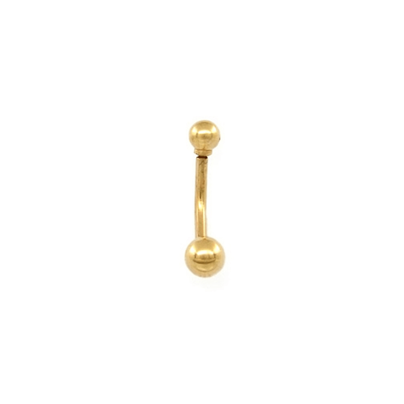 Piercing Umbigo Folheado a Ouro 18k bola simples - Elshadai Jóias