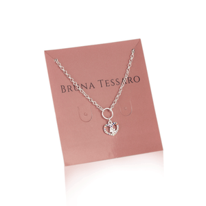 Pulseira em Prata 925 Pingente de Coração com Pata de Pet - PL14712