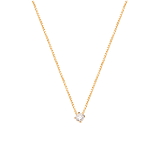 Gargantilha em Ouro 18K Ponto de Luz com Diamante - AU10655