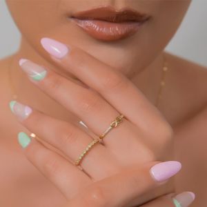 Anel em Ouro 18K Aparador com Zircônias - AU10362