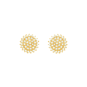 Brinco em Ouro 18K Pavê Zircônia - AU10414