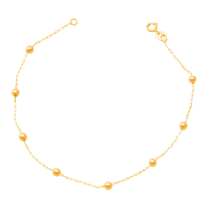 Pulseira em Ouro 18K Bola 19CM - AU10809