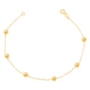 Pulseira em Ouro 18K Bola 19CM - AU10807