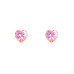 Brinco em Ouro 18K Coração com Zircônia 6MM - AU10790
