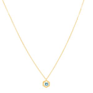 Gargantilha em Ouro 18K Sestavado com Topázio London - AU10752