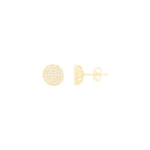 Brinco em Ouro 18K Pavê com Zircônias - AU10907