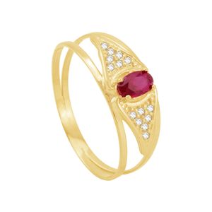 Anel em Ouro 18K Formatura com Zircônias - AU10357