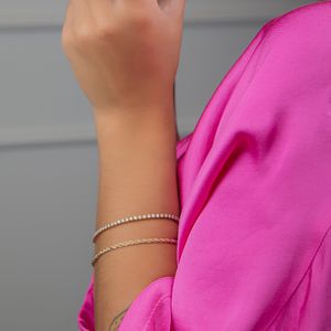 Pulseira Rivieira em Ouro 18K Zircônias - AU6179