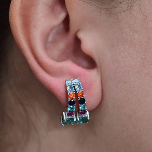 Brinco em Prata 925 Ear Hoock Mix Color - PL16101