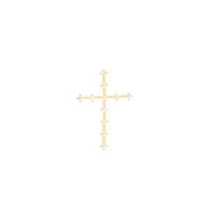 Pingente em Ouro 18K Cruz com Zircônias - AU10970