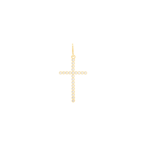 Pingente em Ouro 18K Cruz com Zircônias - AU10969