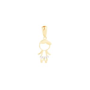 Pingente em Ouro 18K Menino com Diamantes - AU10992