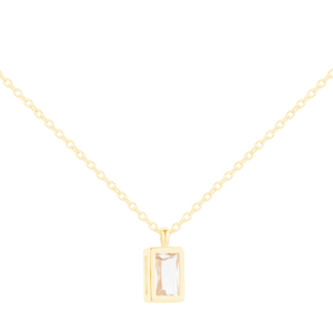 Gargantilha em Ouro 18K com Topázio White - AU11011
