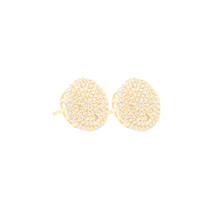 Brinco em Ouro 18K Pavê com Zircônias - AU11069