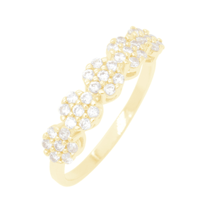 Anel em Ouro 18K Cravejado com Zircônias - AU11157