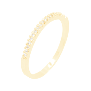 Anel em Ouro 18K Aparador Cravejado com Zircônias - AU11140