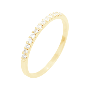 Anel em Ouro 18K Aparador Cravejado com Zircônias - AU11142