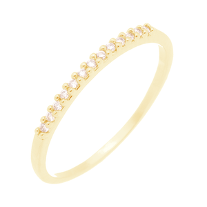 Anel em Ouro 18K Aparador Cravejado com Zircônias - AU11139