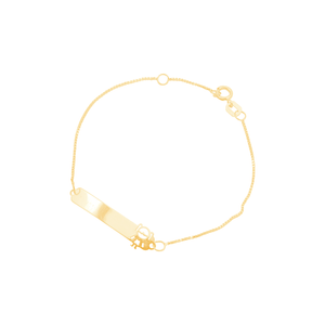 Pulseira em Ouro 18K Chapinha com Menina - AU11194