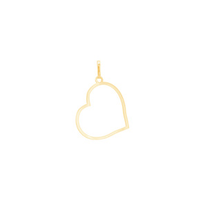 Pingente em Ouro 18K Coração Vazado - AU11178