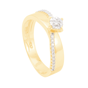 Anel em Ouro 18K com Diamantes - AU11264
