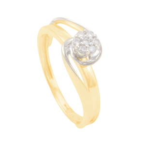 Anel em Ouro 18K Bicolor com Brilhante - AU11263