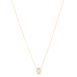 Colar Ouro 18K com Pavê de Diamantes - AU11293
