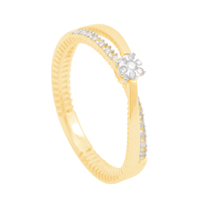 Anel em Ouro 18K Pavê de Brilhantes - AU11323