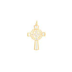 Pingente em Ouro 18K Cruz São Bento - AU11348