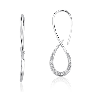 Brinco em Prata 925 Vazado com Zircônias - PL16677