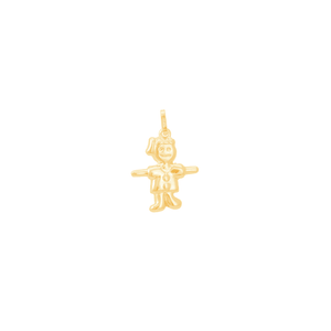 Pingente Ouro 18K Menina Liso - AU11412