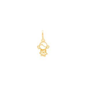 Pingente Ouro 18K Menina Vazada - AU11411
