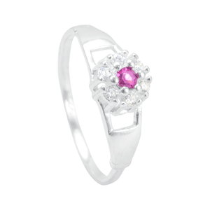 Anel Formatura em Prata 925 com Zircônias White e Rosa - PL16922