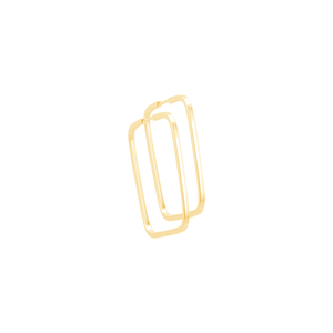 Argola Ouro 18K Quadrada 2,2CM - AU11530