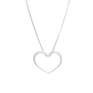 Colar em Prata 925 Coração - PL16939