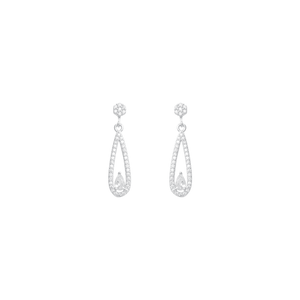 Brinco em Prata 925 Gota com Zircônias - PL17588