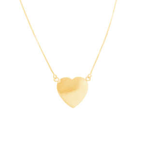 Colar em Ouro 18K Coração Liso - AU11672