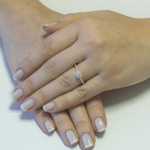 Anel em Prata 925 Florzinha com Zircônias - PL17832