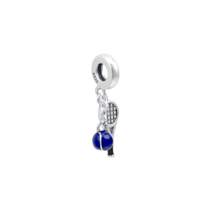 Berloque Moments em Prata 925 Raquete e Bola Azul - PL17858