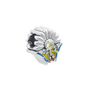 Berloque Moments em Prata 925 Separador Flor com Borboleta - PL17845