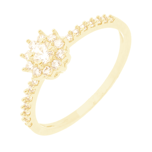 Anel em Ouro 18K For com Zircônias - AU11058